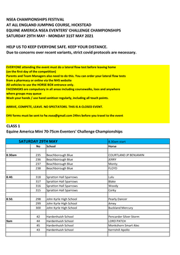 EC FINAL Running Order Hickstead 29