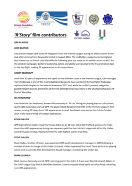 Story' Film Contributors