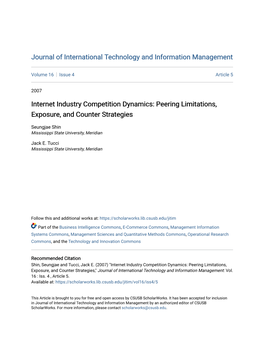 Internet Industry Competition Dynamics: Peering Limitations, Exposure, and Counter Strategies