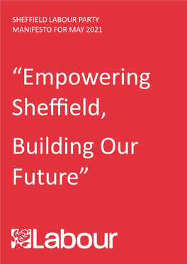Sheffield Labour Party Manifesto for May 2021