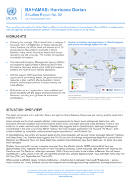 BAHAMAS: Hurricane Dorian Situation Report No