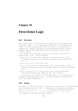 First-Order Logic