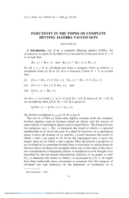 Injectivity in the Topos of Complete Heyting Algebra Valued Sets