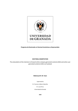 Programa De Doctorado En Ciencias Económicas Y Empresariales