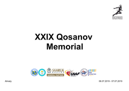 XXIX Qosanov Memorial