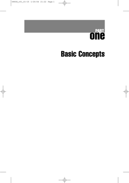 Basic Concepts 0860G C01 01-15 1/20/04 21:22 Page 2 0860G C01 01-15 1/20/04 21:22 Page 3