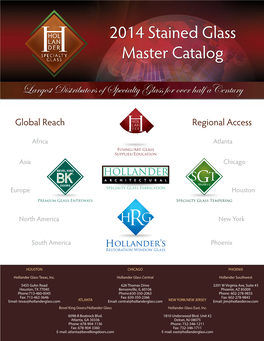 2014 Stained Glass Master Catalog