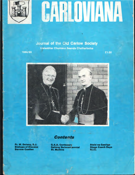 County Carlow at the Dead of Sed Hotels at Leighlinbridge and Favoured in Parliament at That Night Or Small Hours of the Morn­ the Royal Oak Who Had Other Time