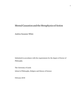 Mental Causation and the Metaphysics of Action.Pdf