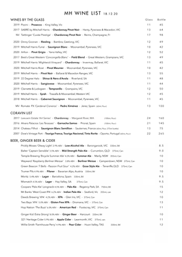 Wine List 18.12.20