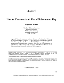 How to Construct a Dichotomous