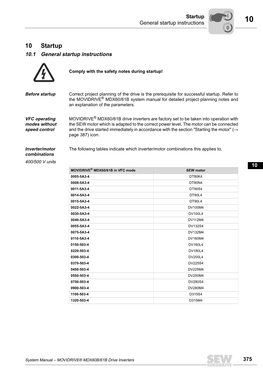 10 Startup 1 10.1 General Startup Instructions 2