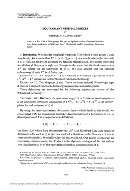 An Equivariant Map F