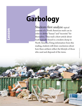 Garbology Who Usedanddisposedoftheitems