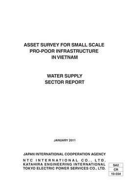 Asset Survey for Small Scale Pro-Poor Infrastructure in Vietnam