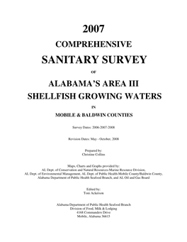 2007 Sanitary Survey