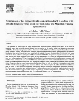 Comparison of Flat-Topped Stellate Seamounts on Earth's Seafloor with Stellate Domes on Venus Using Side-Scan Sonar and Magellan Synthetic Aperture Radar