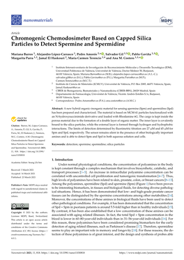 Chromogenic Chemodosimeter Based on Capped Silica Particles to Detect Spermine and Spermidine