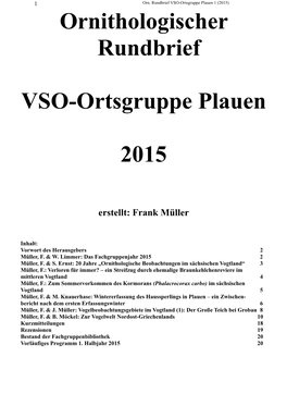 Plauen Rundbrief 2015