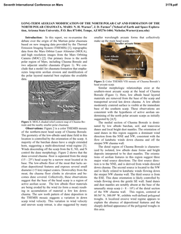 Chasma Boreale and Two Adjacent Smaller Chasmata (Figure 1)