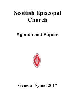 General Synod Agenda and Papers 2017