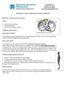 Rehabilitation After Knee Meniscus Repair