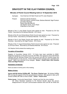 Draycott in the Clay Parish Council