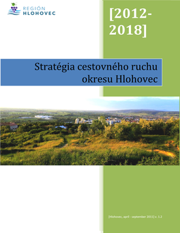 Stratégia Cestovného Ruchu Okresu Hlohovec / 2012