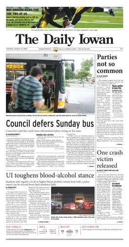 Iowa City, Iowa - Tuesday, August 31, 2010 News Dailyiowan.Com for More News