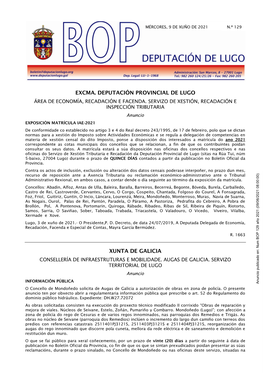 Excma. Deputación Provincial De Lugo Xunta De Galicia