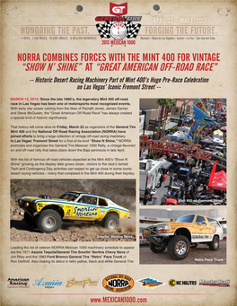 “Show N' Shine” at “Great American Off-Road Race”
