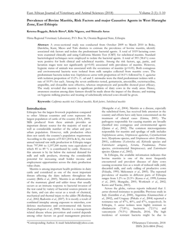 1-10 Prevalence of Bovine Mastitis, Risk Factors