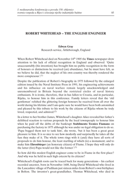 Robert Whitehead – the English Engineer
