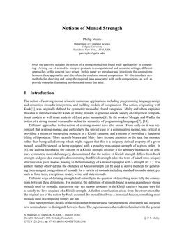 Notions of Monad Strength