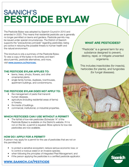 Pesticide Bylaw