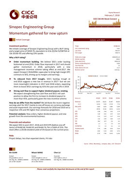 Sinopec Engineering Group Momentum Gathered for New Upturn