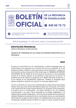 Diputación Provincial 2603