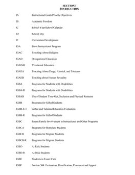 Section I Instruction