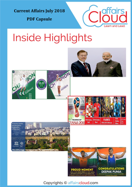 Current Affairs July 2018 PDF Capsule