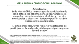 Mesa Pública Centro Zonal Baranoa