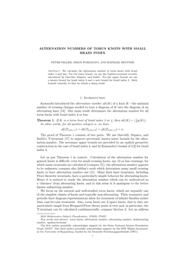 Alternating Number of Torus Knots with Small Braid Index