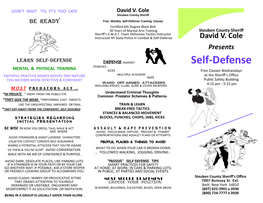 Self-Defense Training Classes