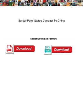 Sardar Patel Statue Contract to China