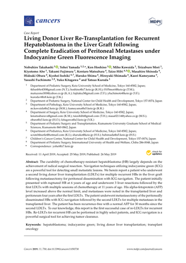 Living Donor Liver Re-Transplantation for Recurrent