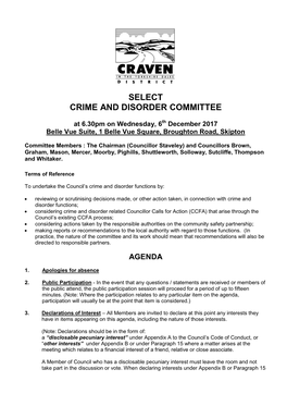 Select Crime and Disorder Committee