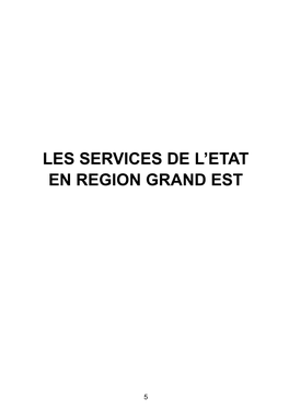 Les Services De L'etat En Region Grand