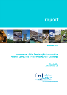 Alliance Receiving Environment Report
