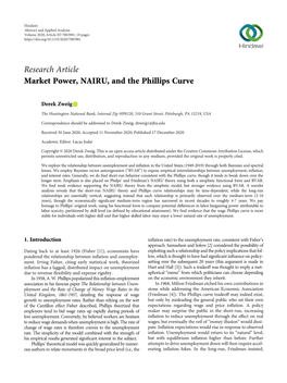 Market Power, NAIRU, and the Phillips Curve