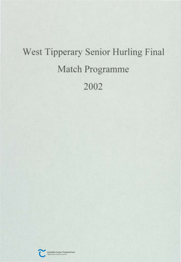 2002 West Tipperary Senior Hurling Final