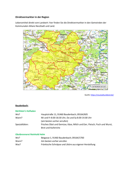 Direktvermarkter in Der Region